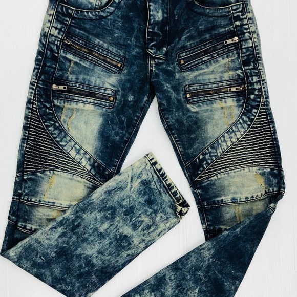 moto jeans with zippers mens